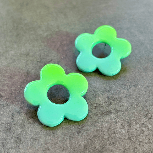 BIG FLOWER - vert fluo