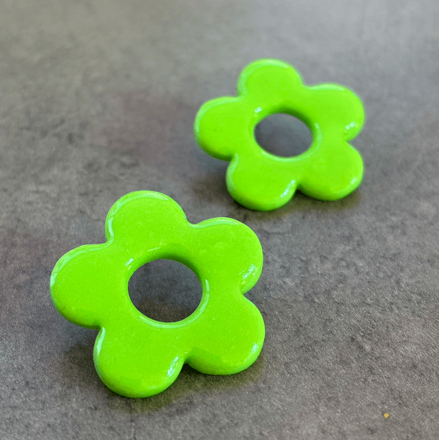 BIG FLOWER - vert fluo acid